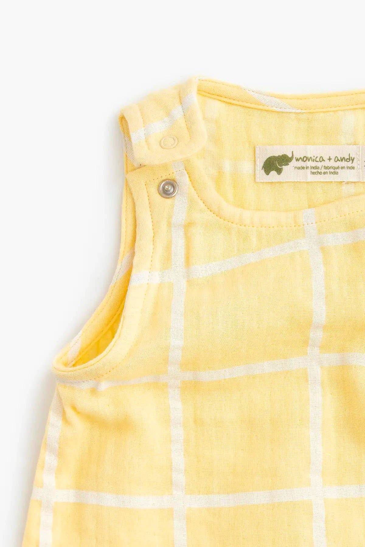 Gauze Bubble Romper - Yellow