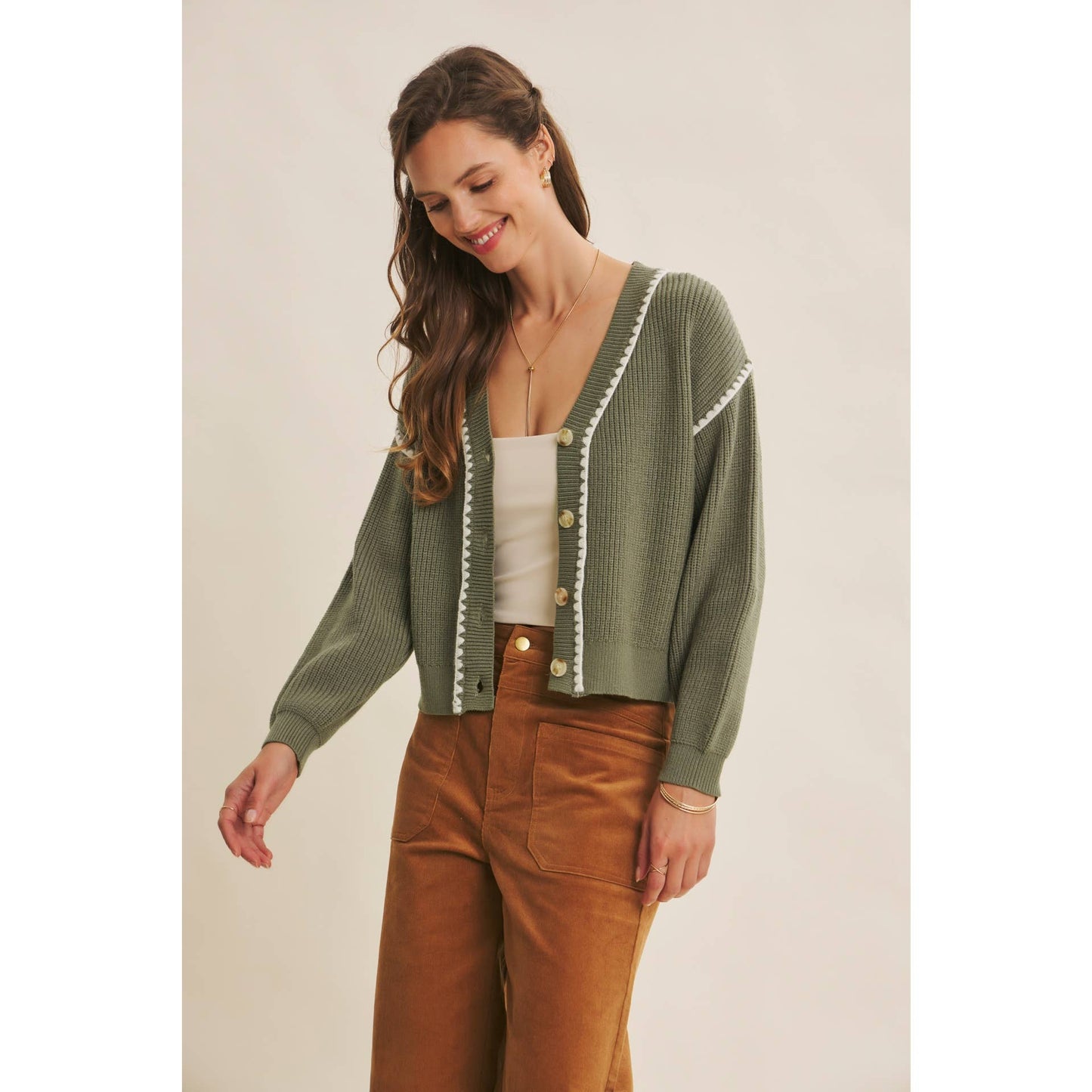 Matcha Stitch Cardigan