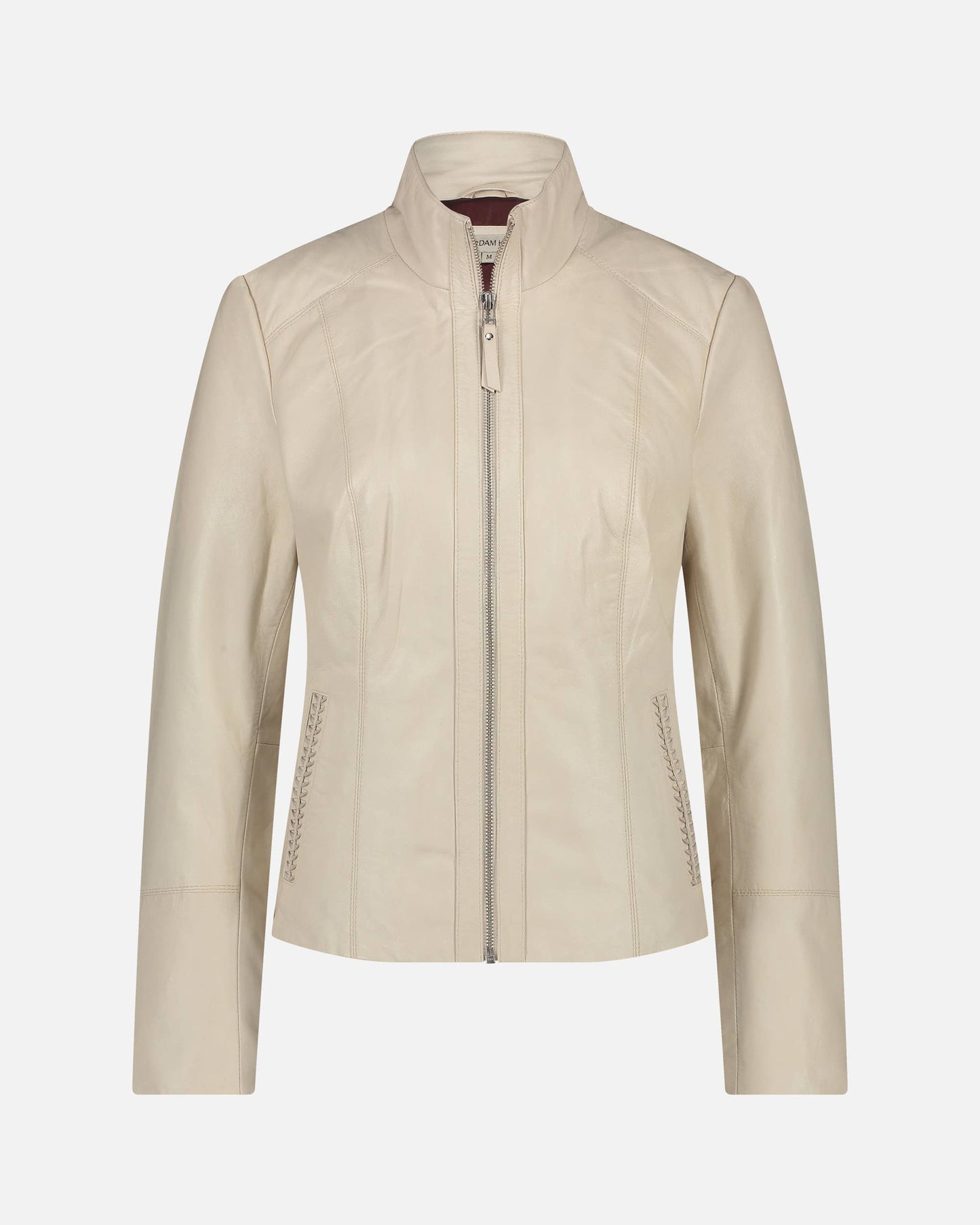 Creme Leather Jacket