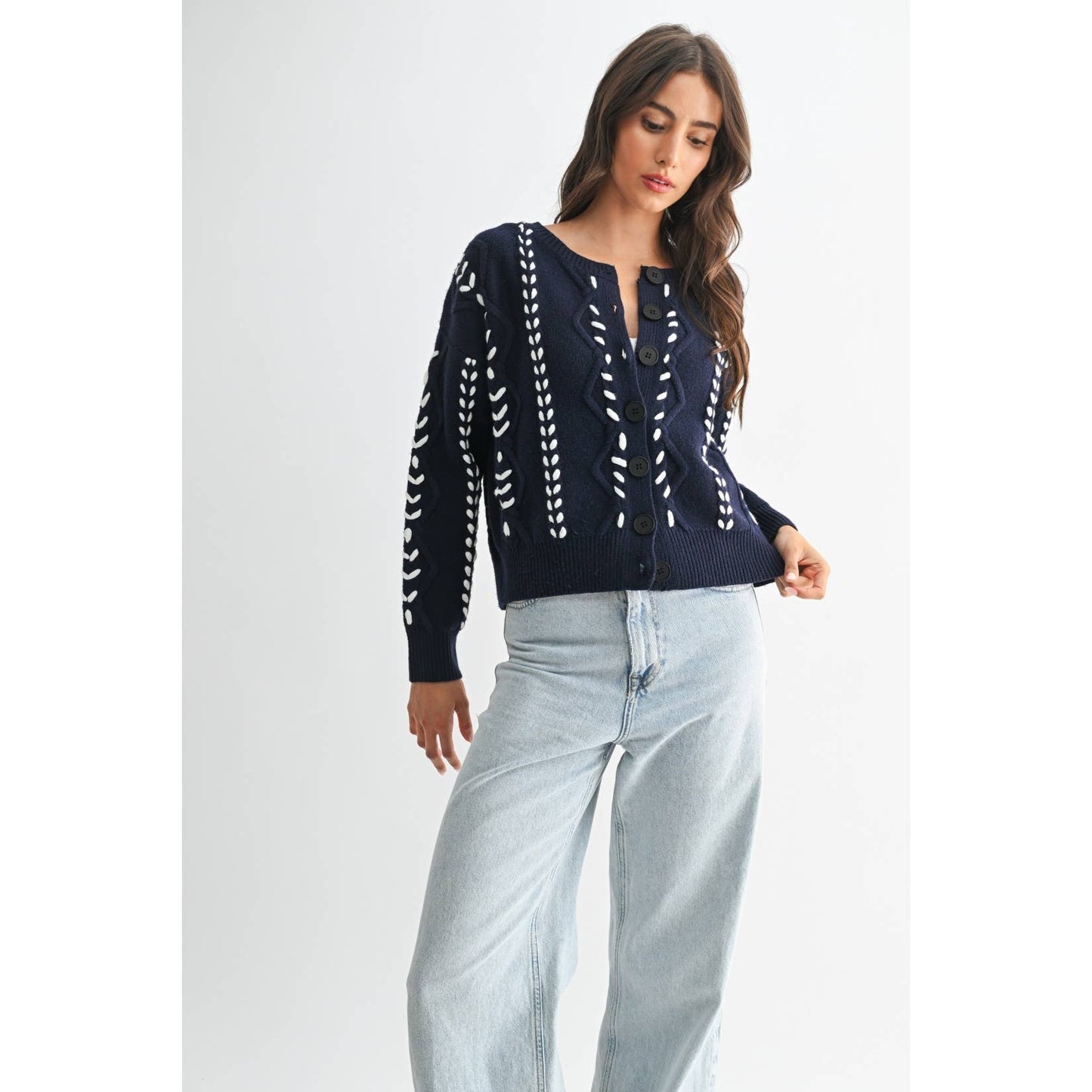 Ribbon Stitch Cardigan