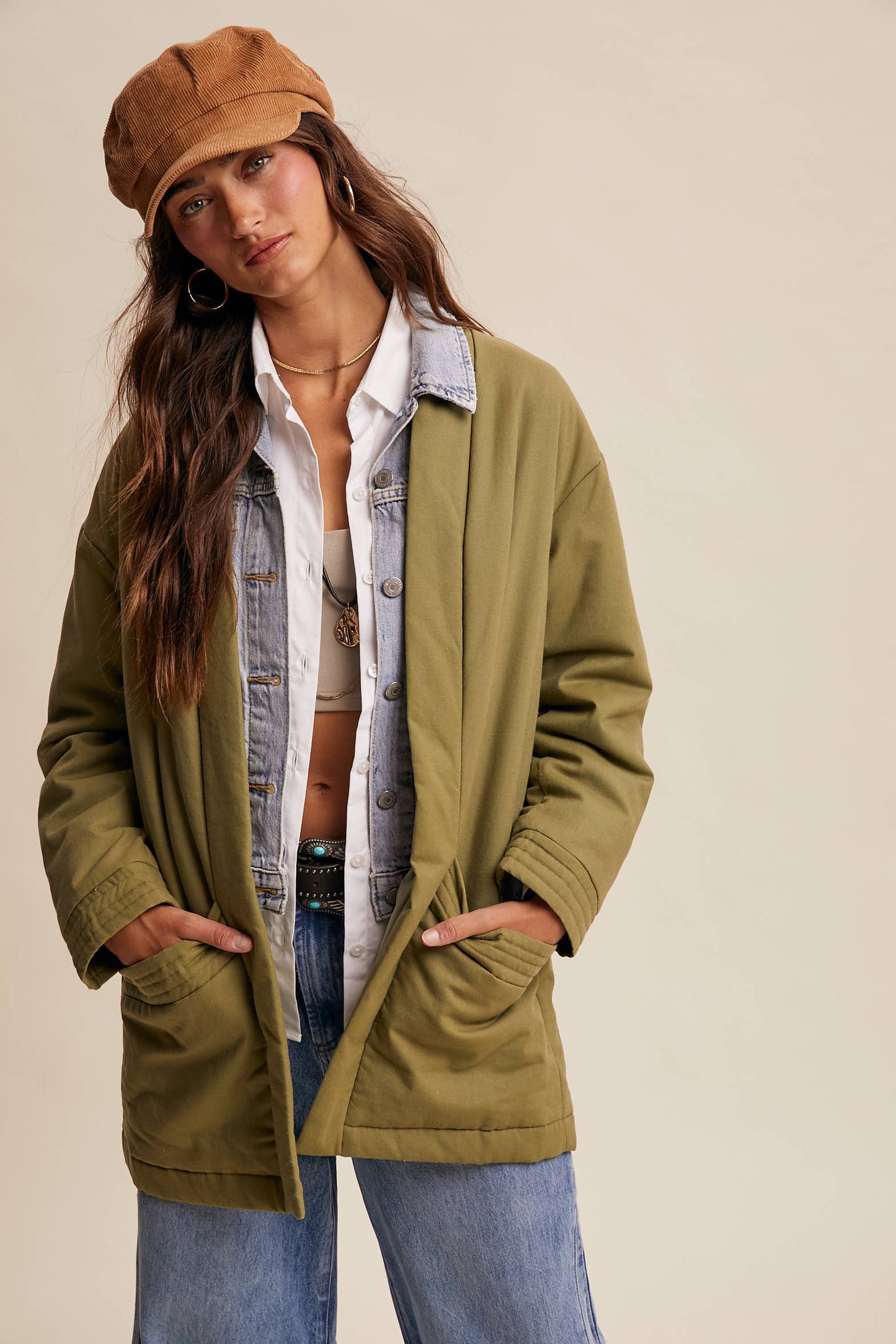Olive Quilted Jacket
