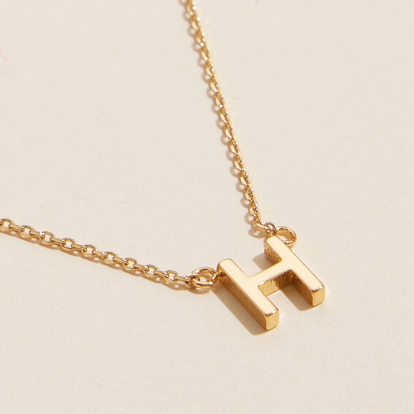 Letter Charm Gold Necklace