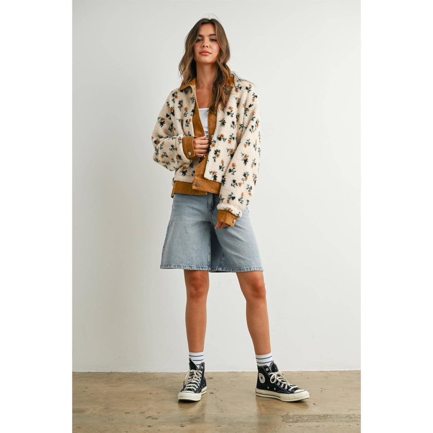 Floral Sherpa Jacket