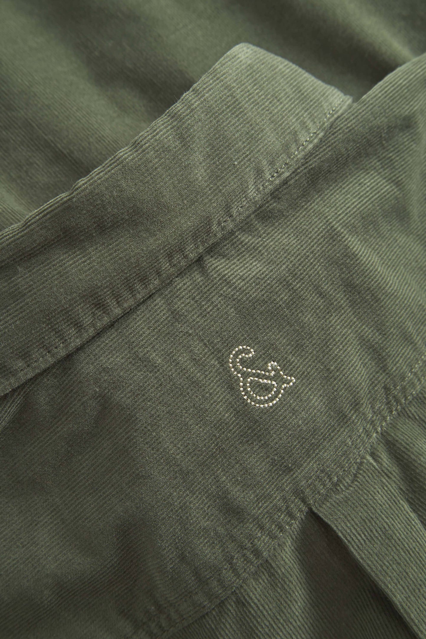 Mens Green Corduroy Button Down