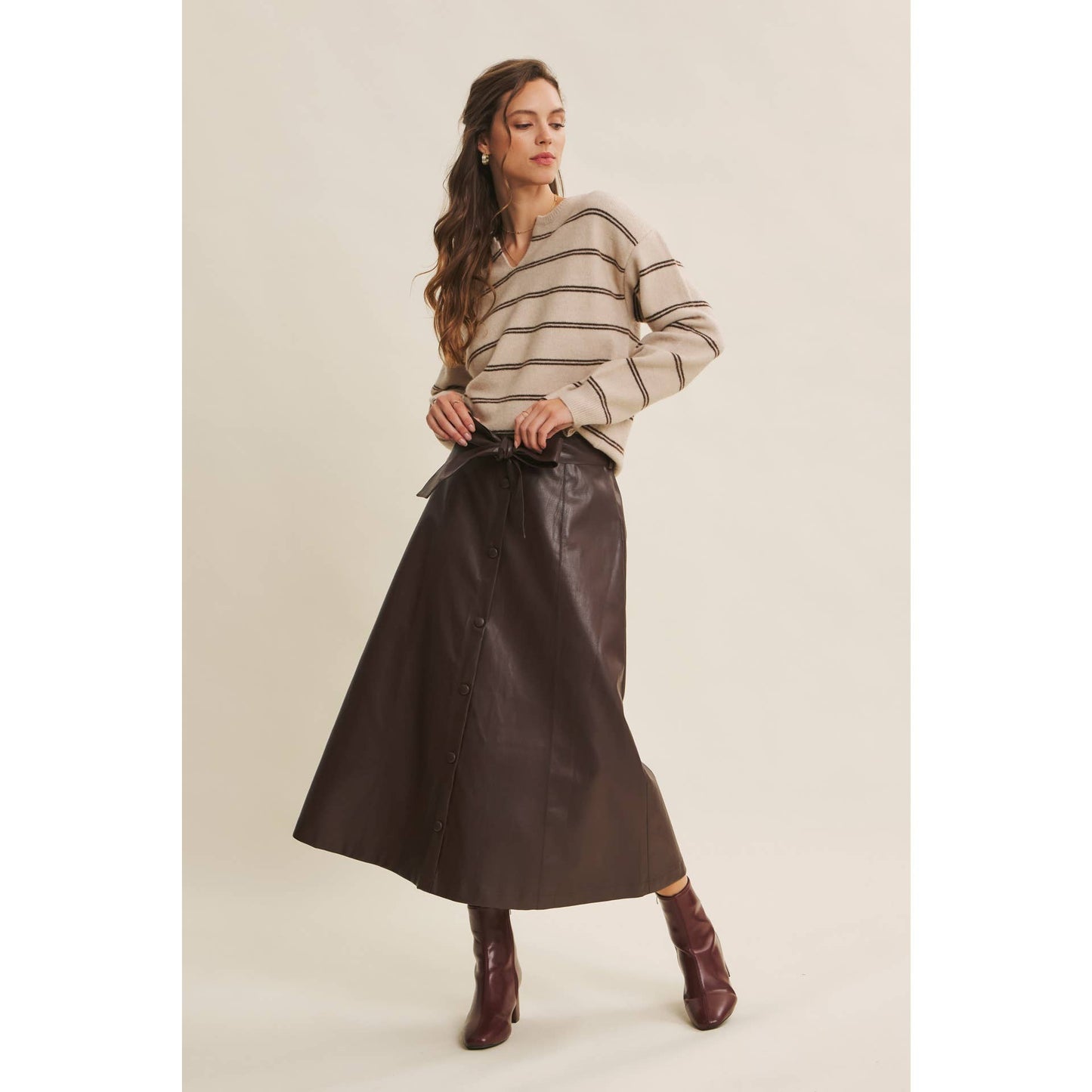 Mocha Striped Sweater