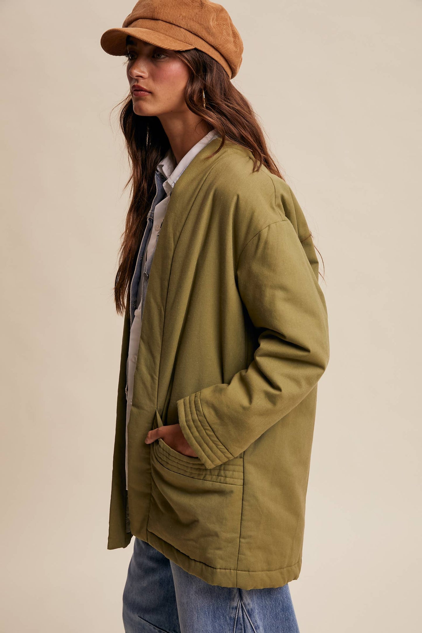 Olive Quilted Jacket