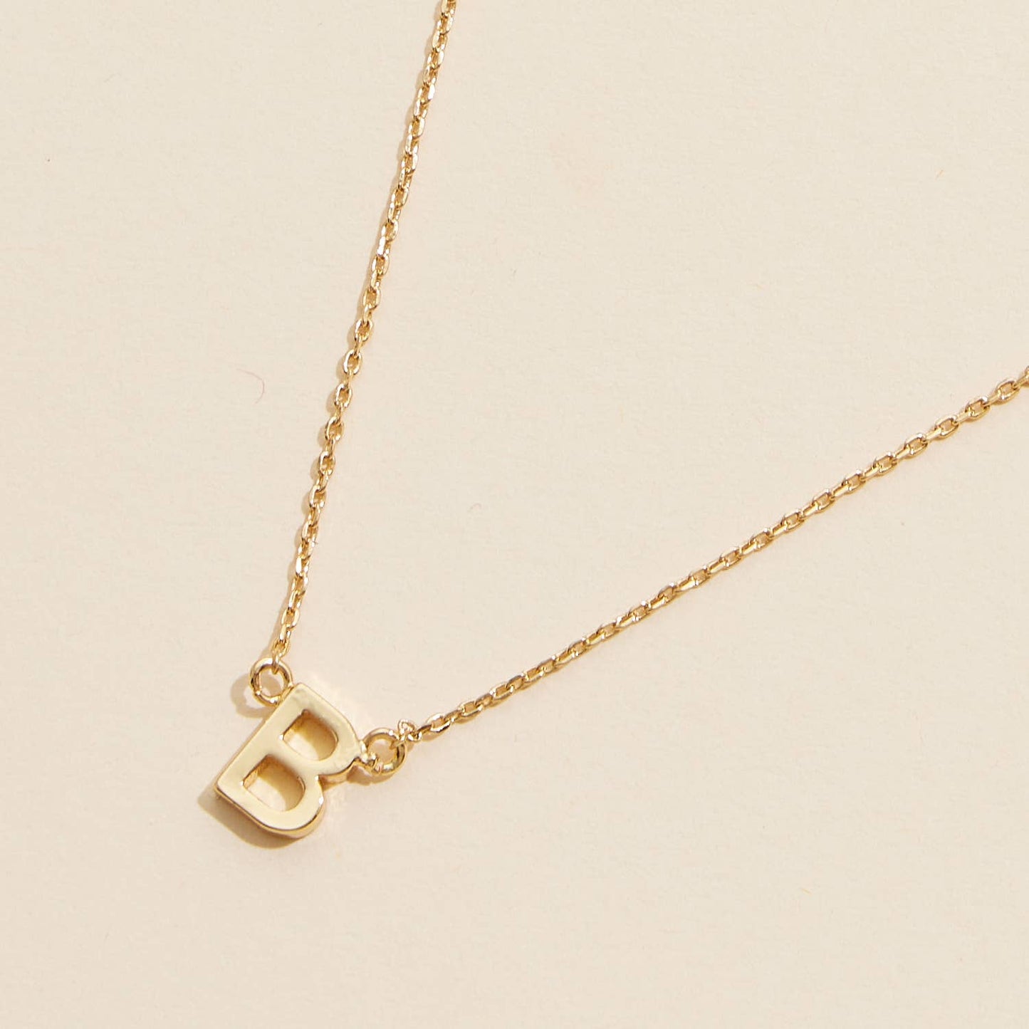 Letter Charm Gold Necklace