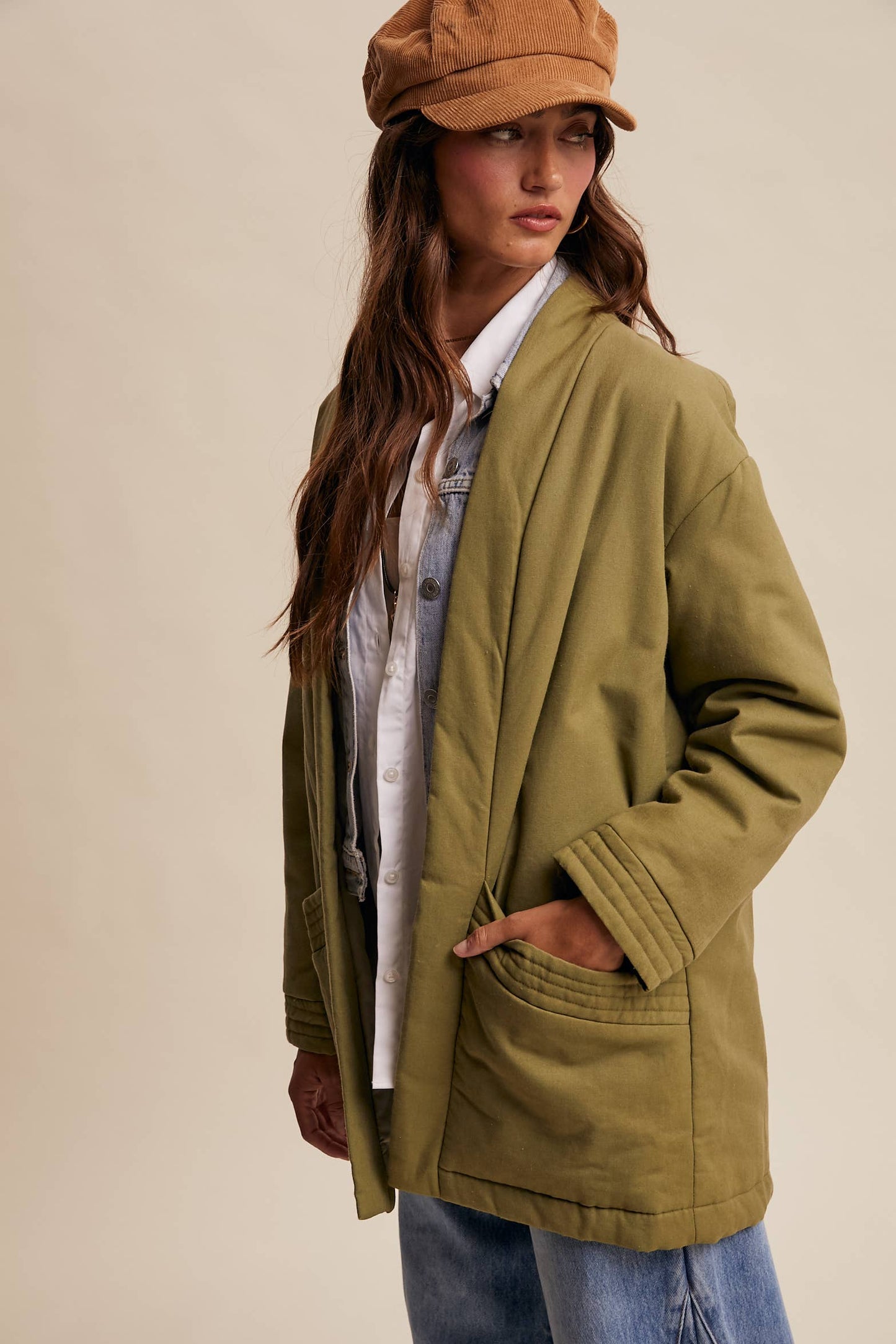 Olive Quilted Jacket