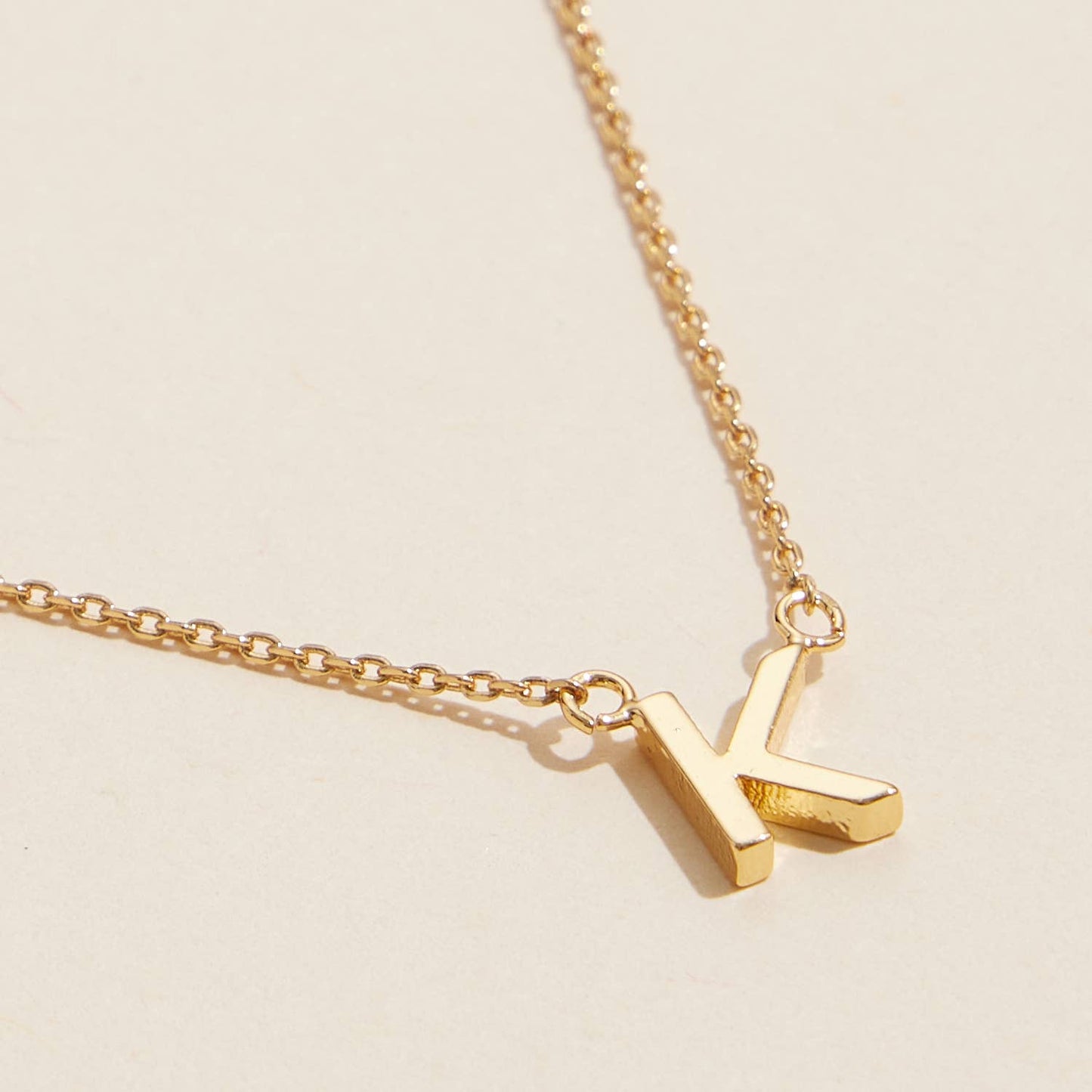 Letter Charm Gold Necklace