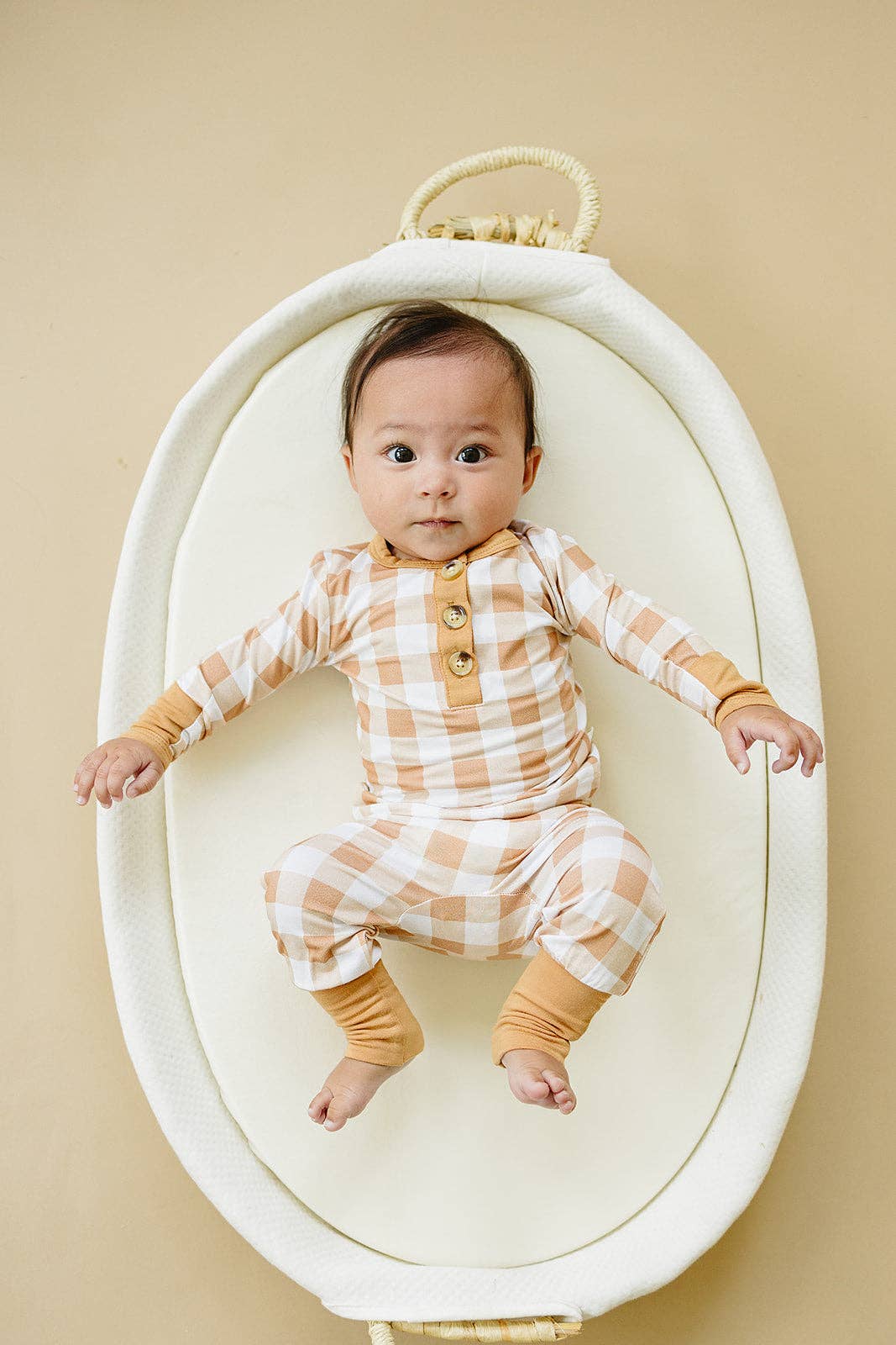 Kids Golden Gingham Pajamas
