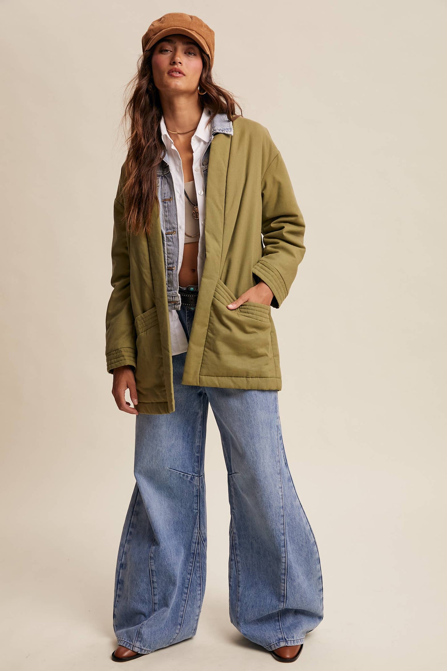 Olive Quilted Jacket