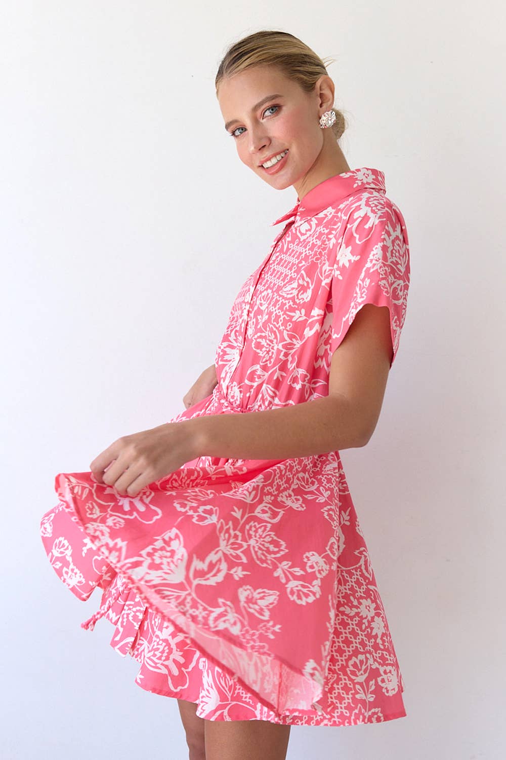 Pink Linen Dress