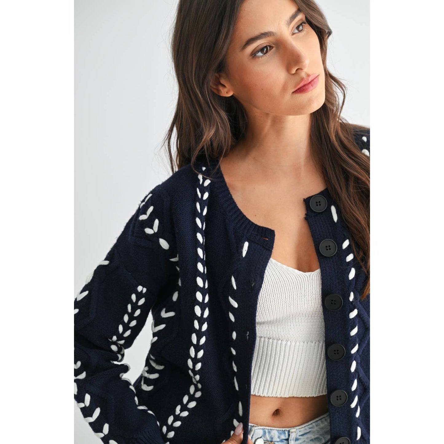 Ribbon Stitch Cardigan