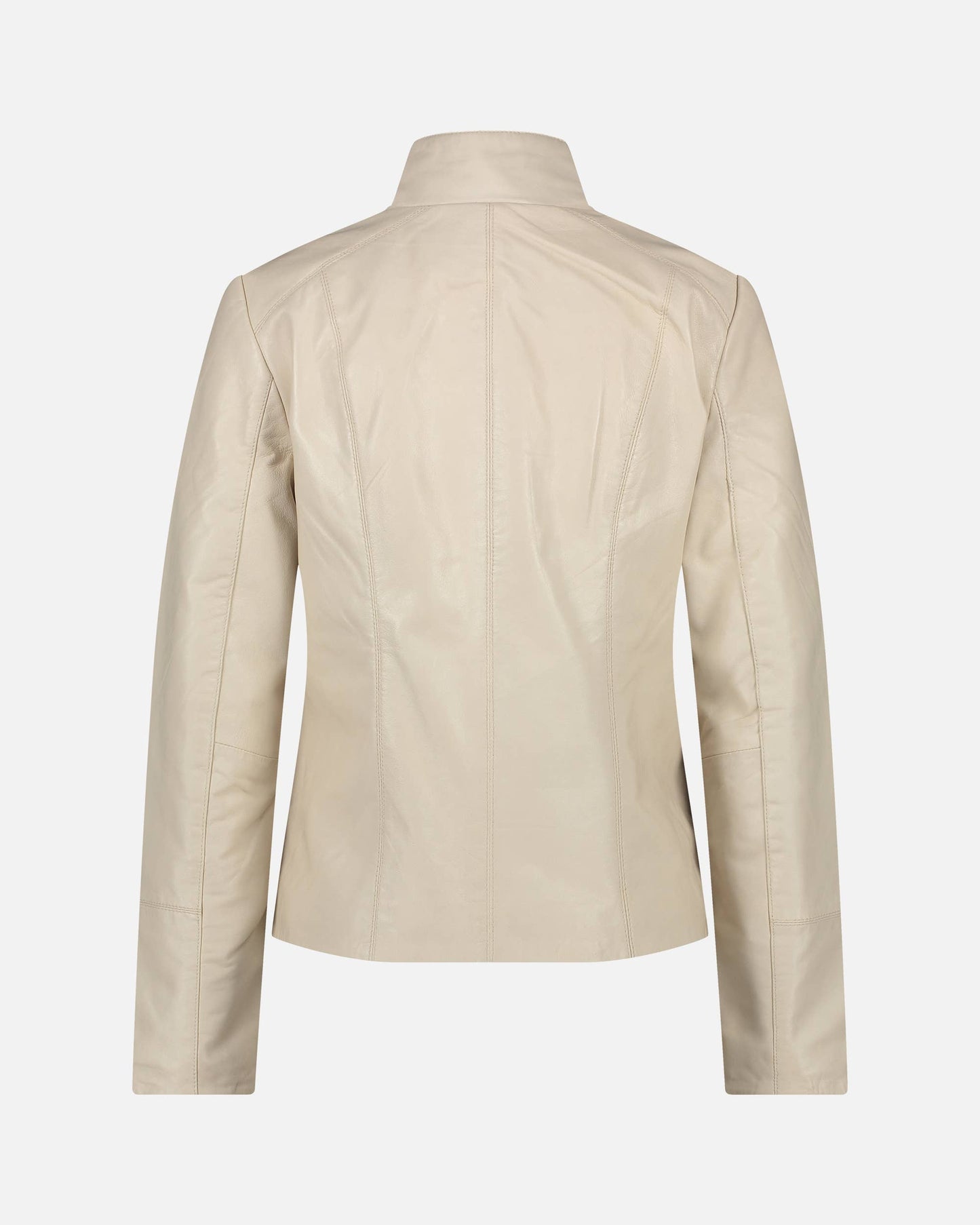 Creme Leather Jacket