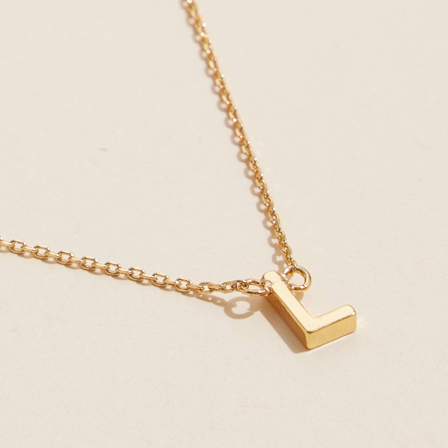 Letter Charm Gold Necklace