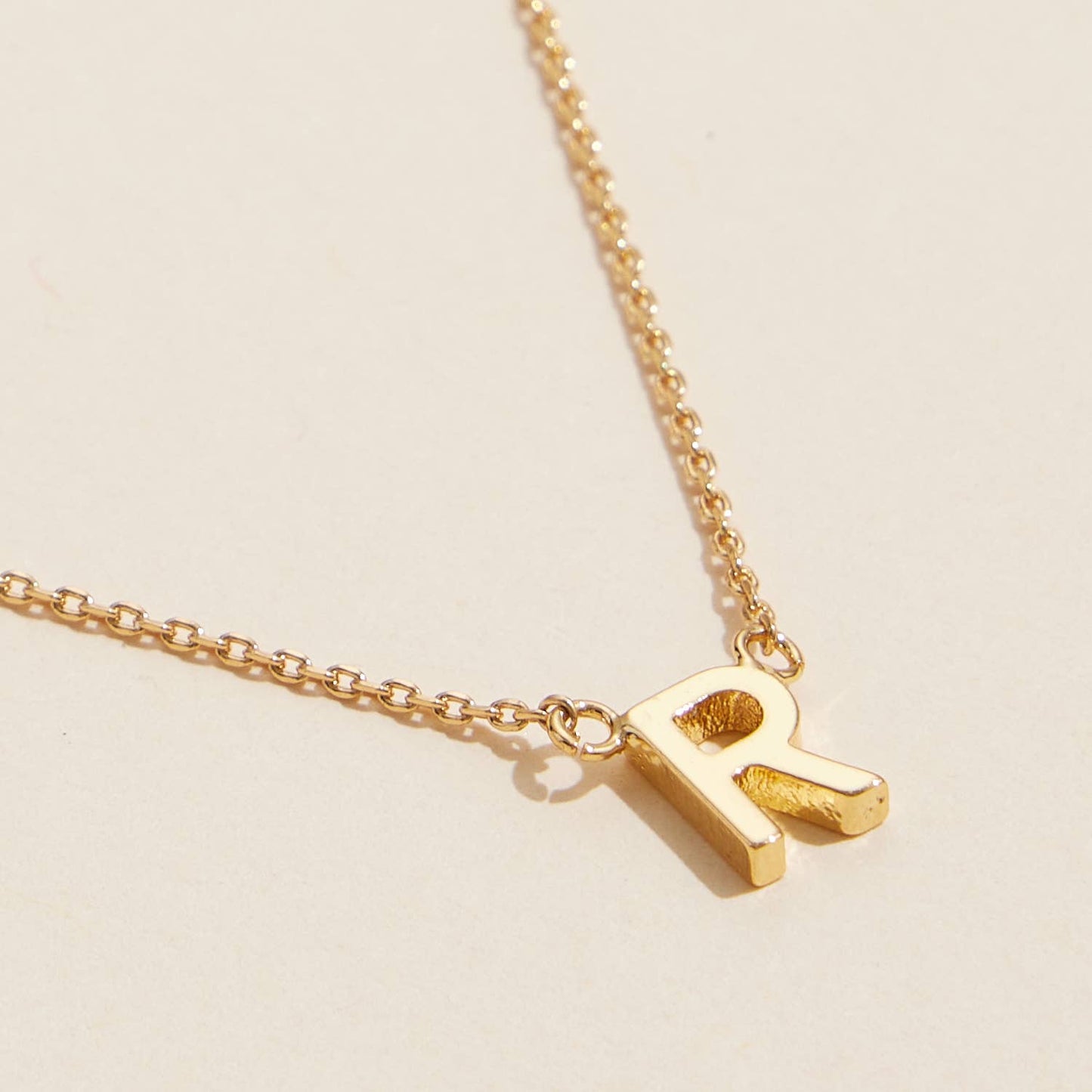 Letter Charm Gold Necklace