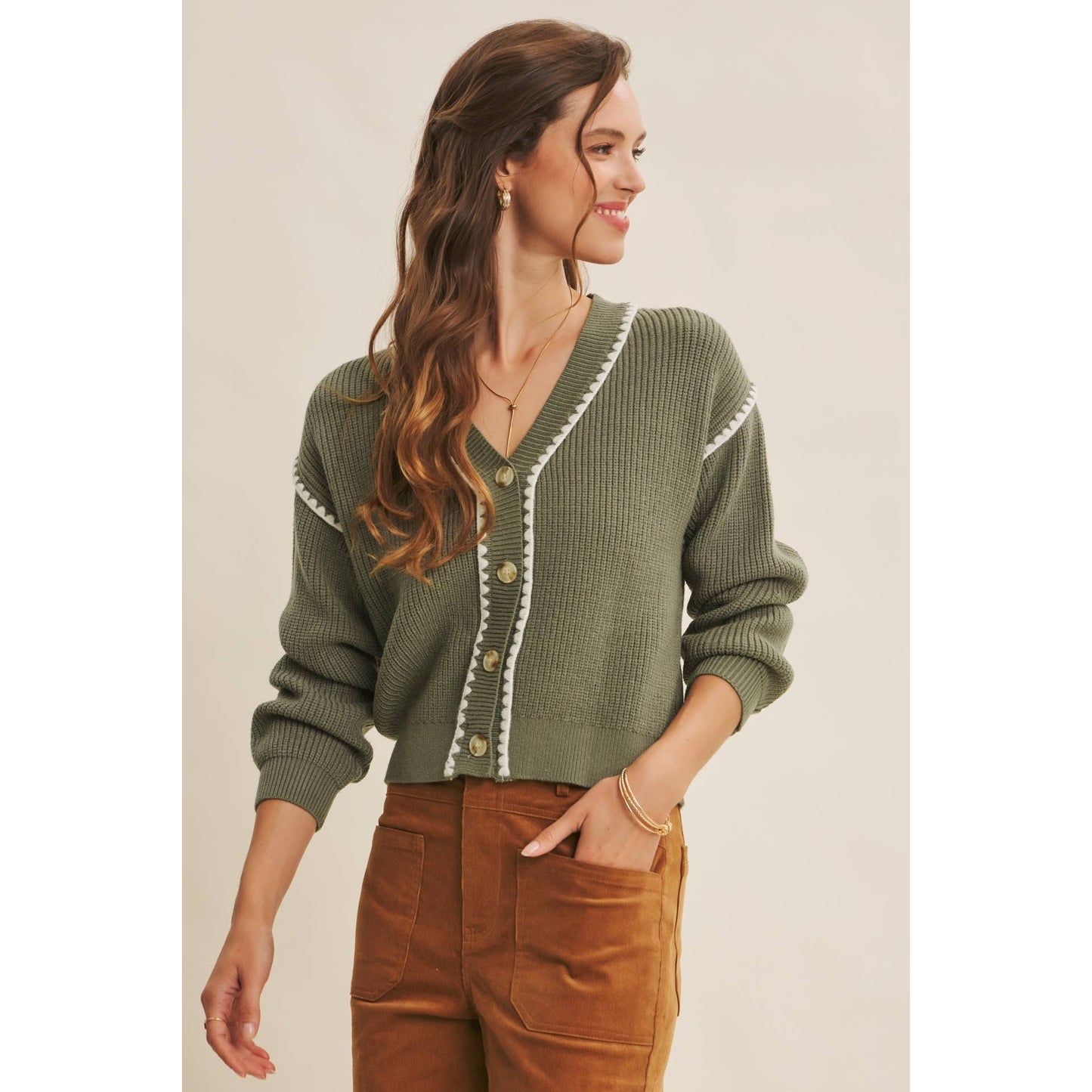 Matcha Stitch Cardigan