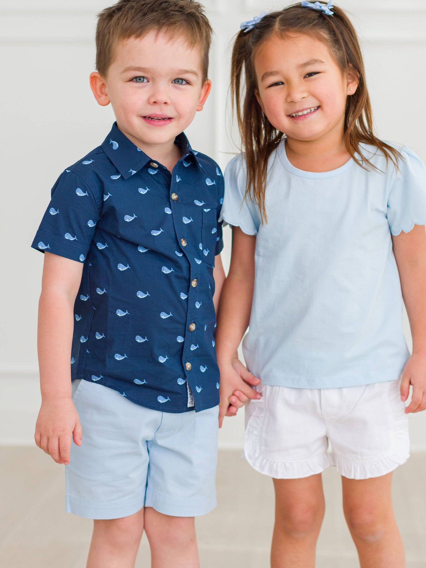 Kids Light Blue Chino Shorts