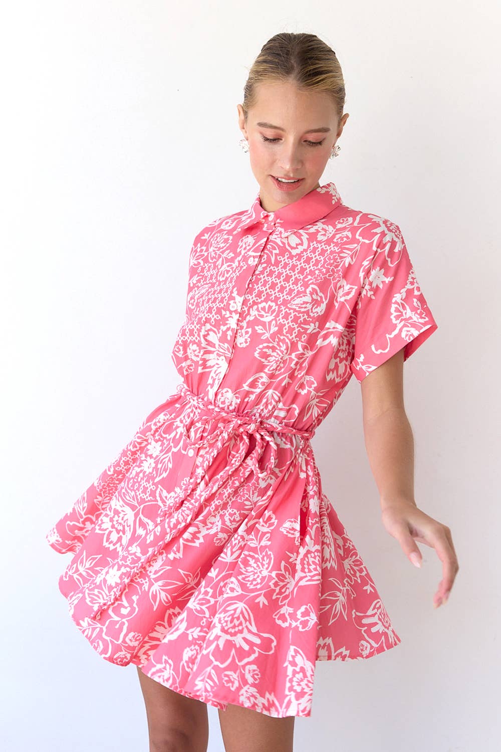 Pink Linen Dress