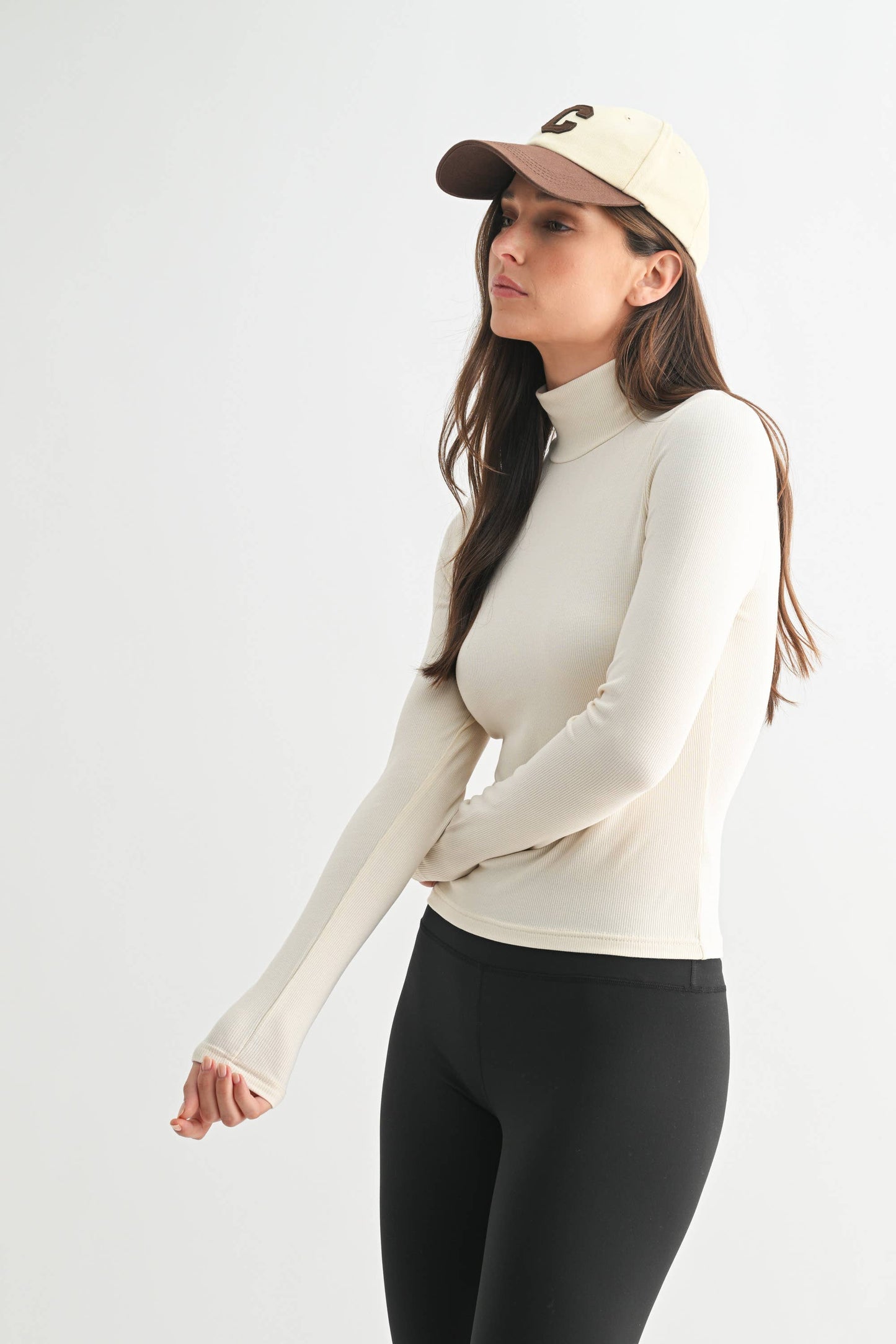 Natural Ribbed Turtleneck