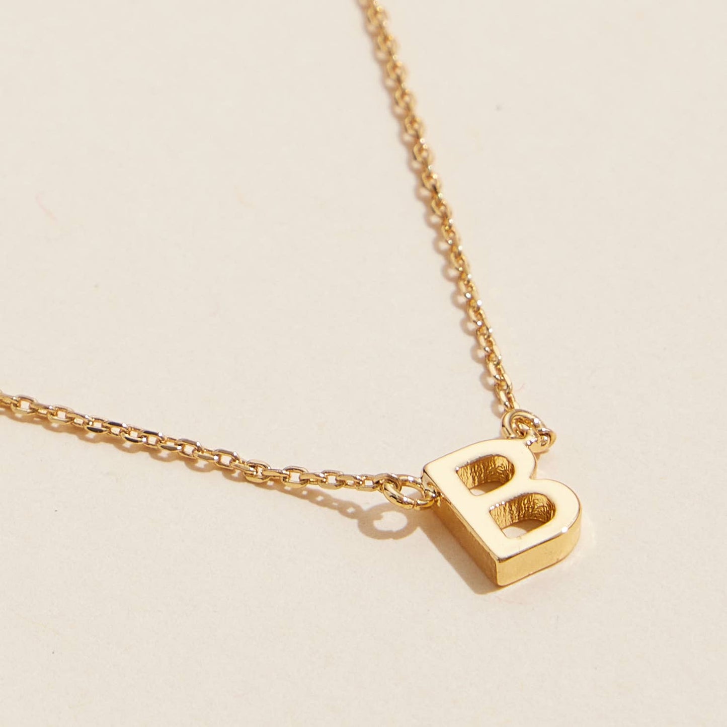 Letter Charm Gold Necklace