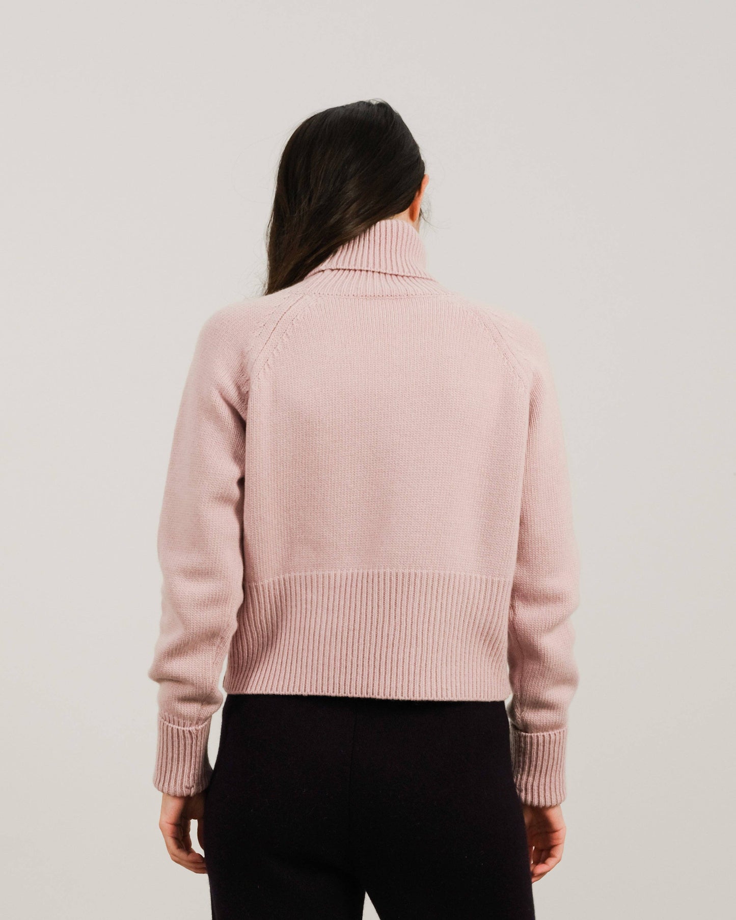 Rose Cashmere Turtleneck