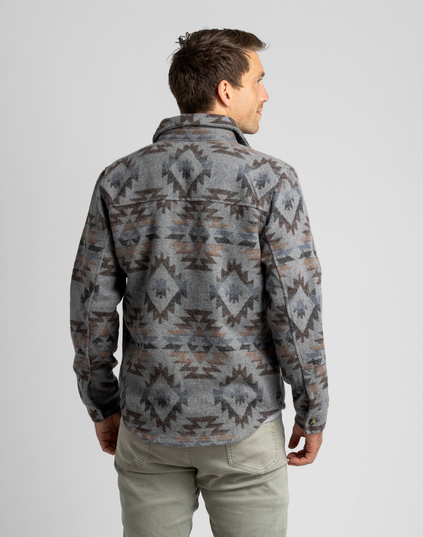 Mens Aztec Button Down