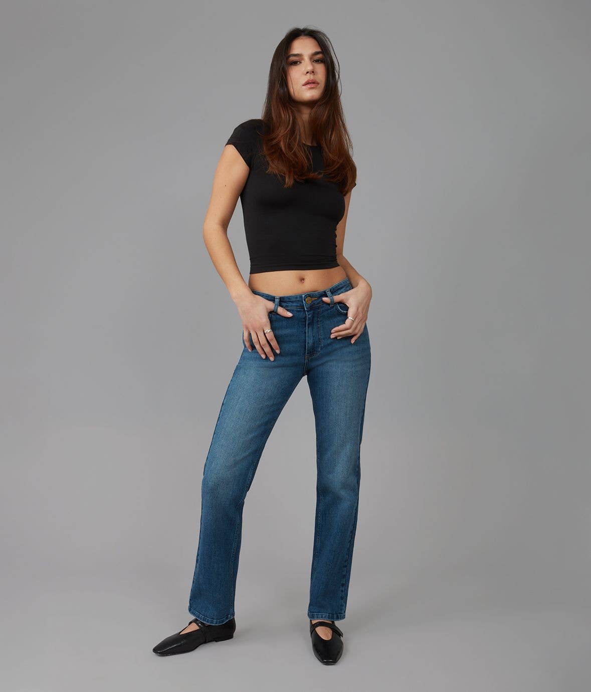 High Rise Straight Jeans