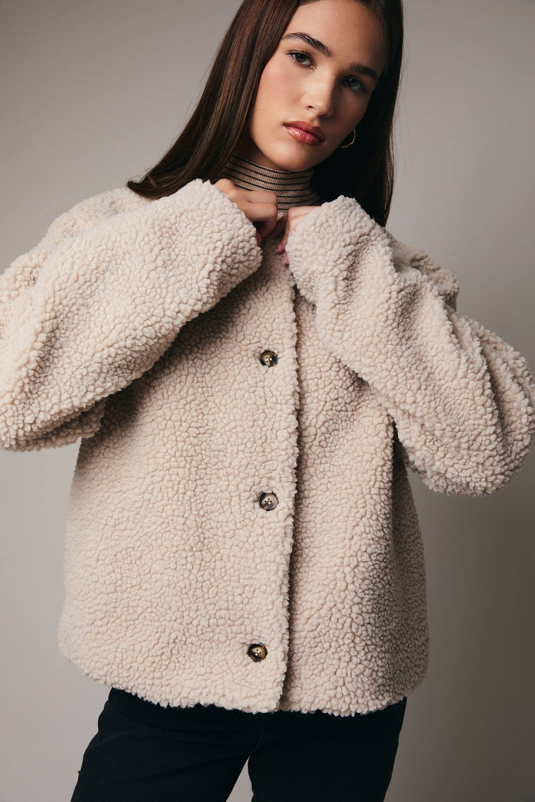 Oatmeal Sherpa Jacket