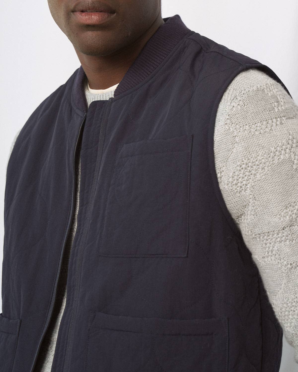 Mens Navy Vest