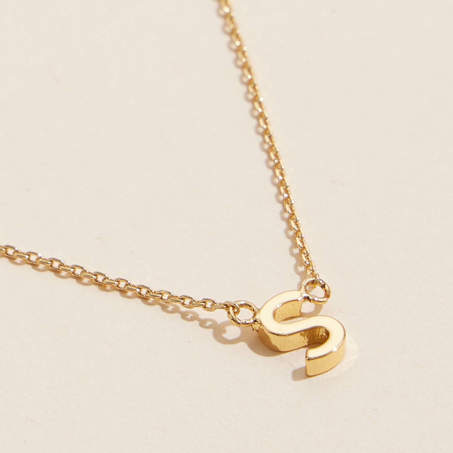 Letter Charm Gold Necklace