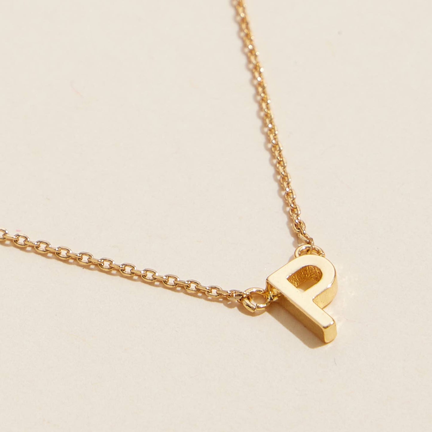 Letter Charm Gold Necklace