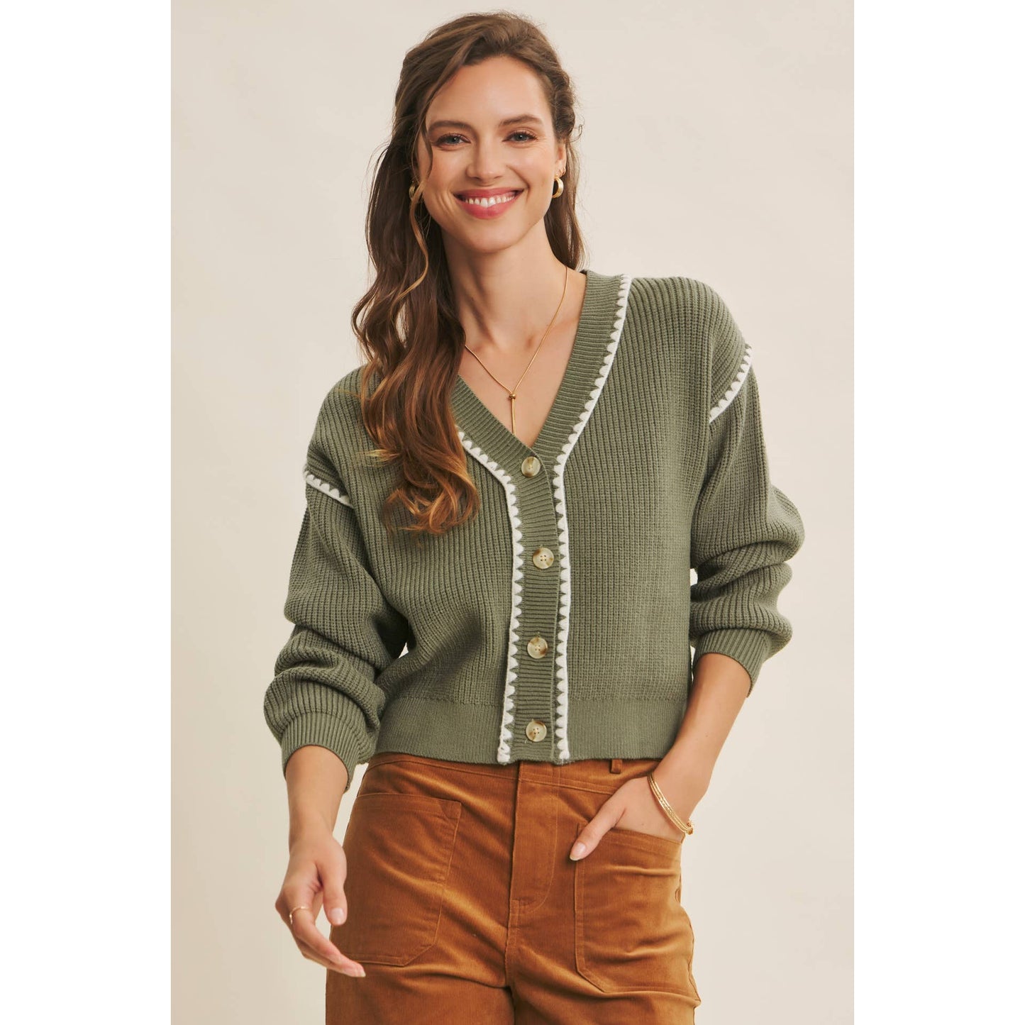 Matcha Stitch Cardigan