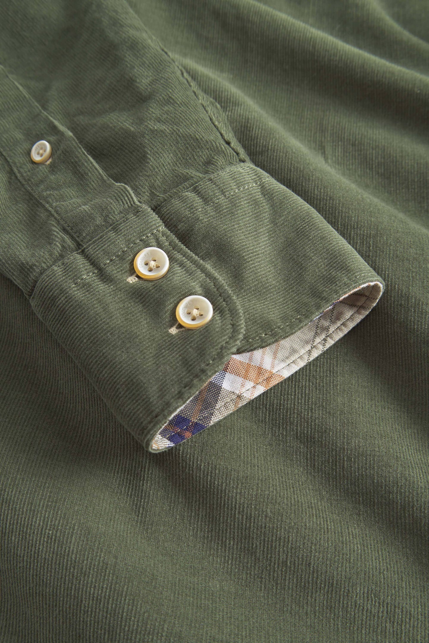 Mens Green Corduroy Button Down