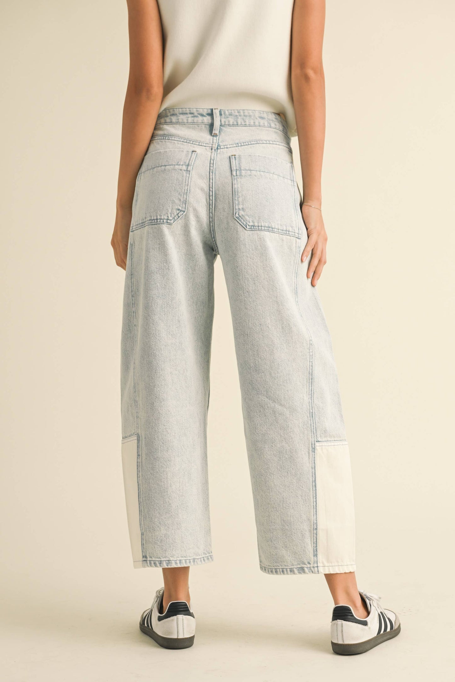 Fabric & Denim Barrel Jeans