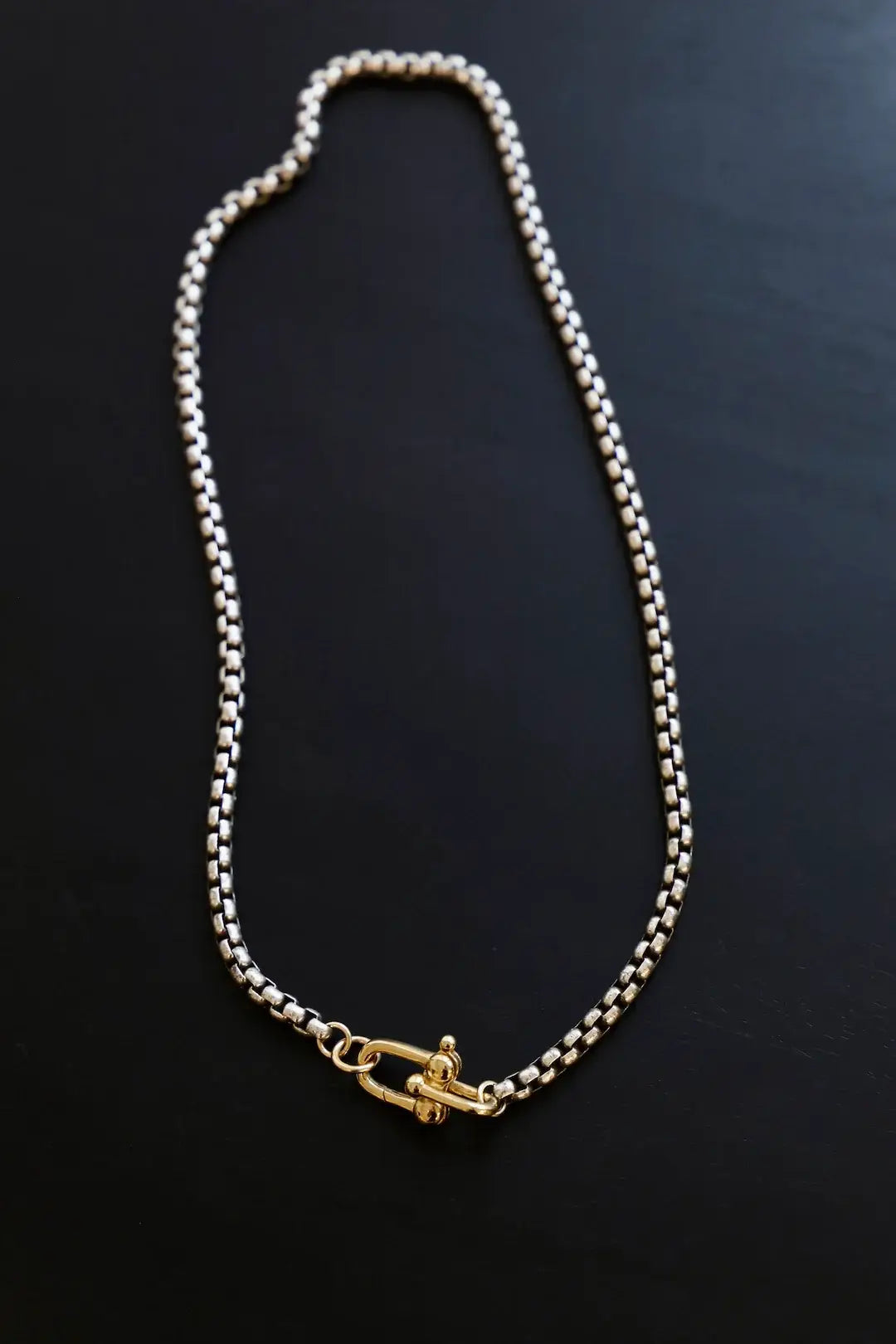 Silver/Gold Box Chain Necklace