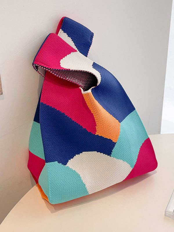 Colorful Knit Handbag