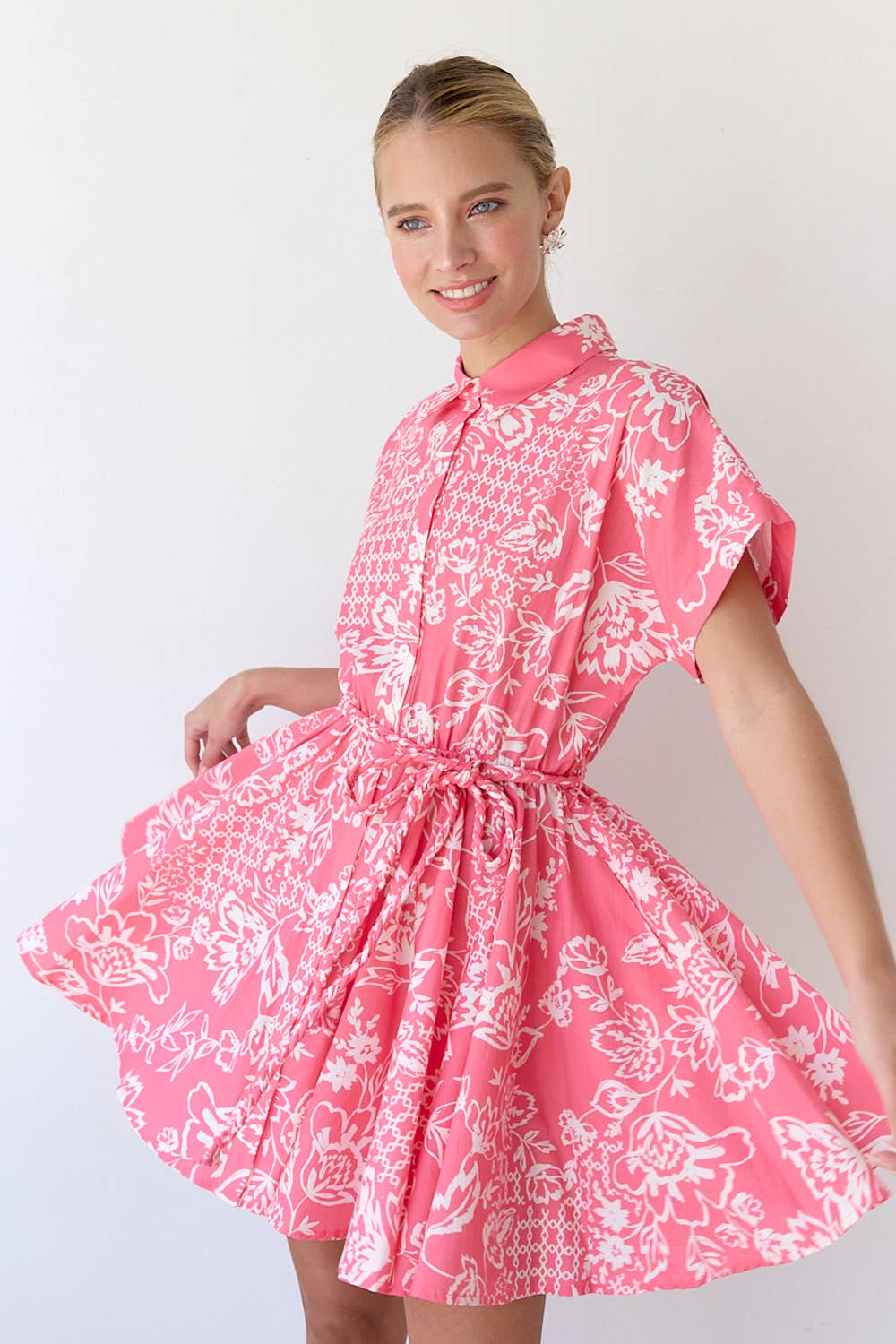 Pink Linen Dress