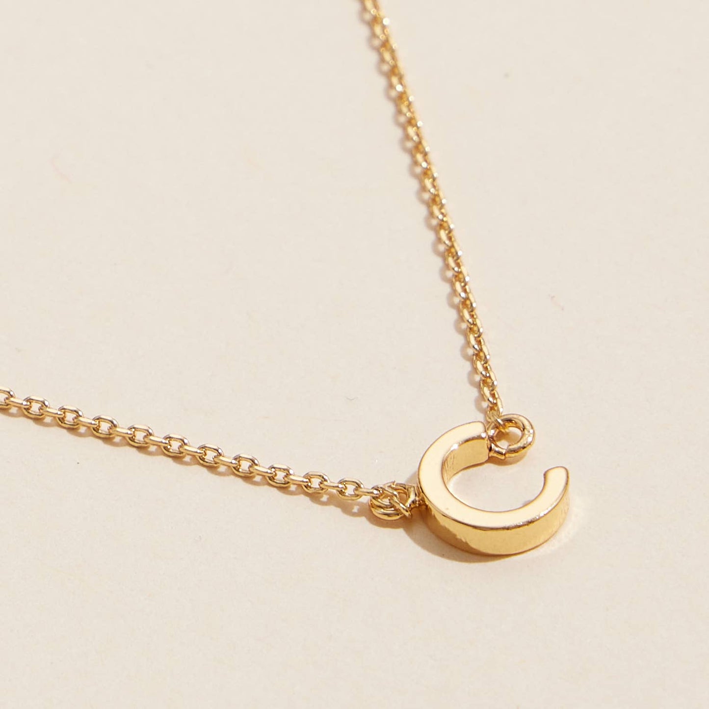 Letter Charm Gold Necklace