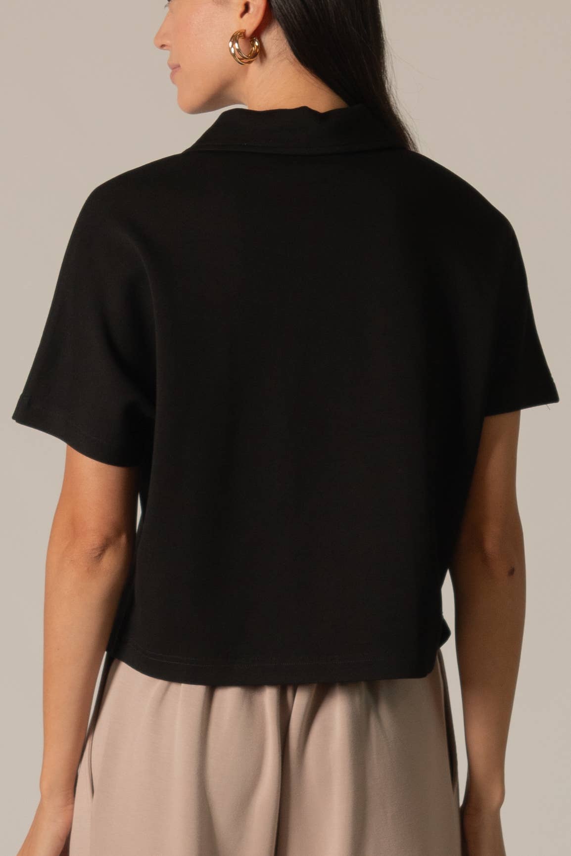 Black Modal Quarter Zip