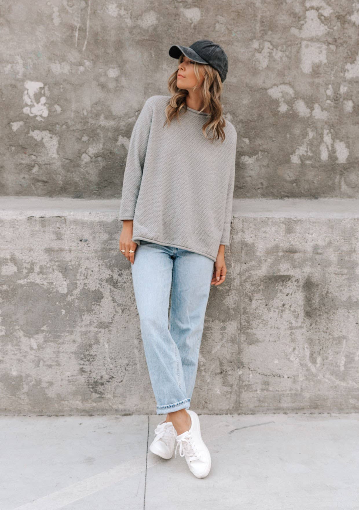 Ash Rolled Neck Sweater