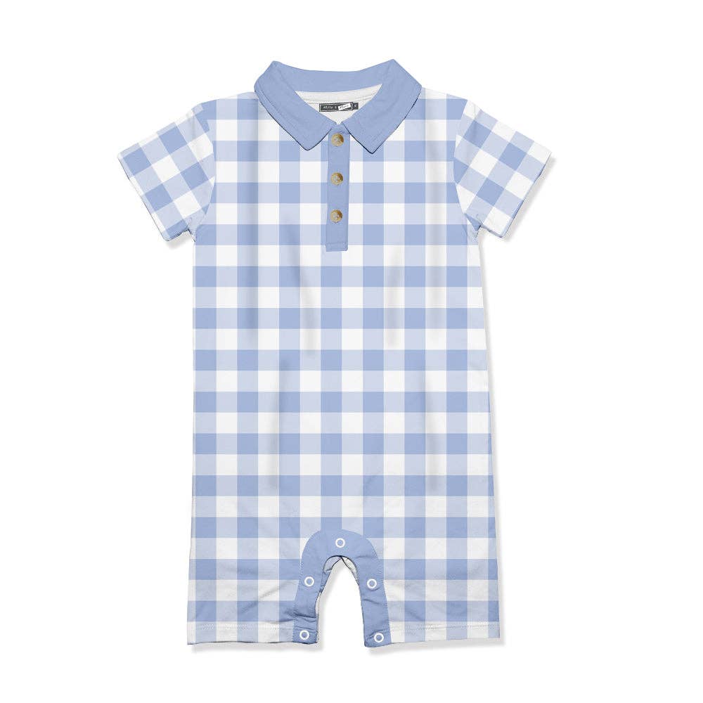 Periwinkle Gingham Playsuit