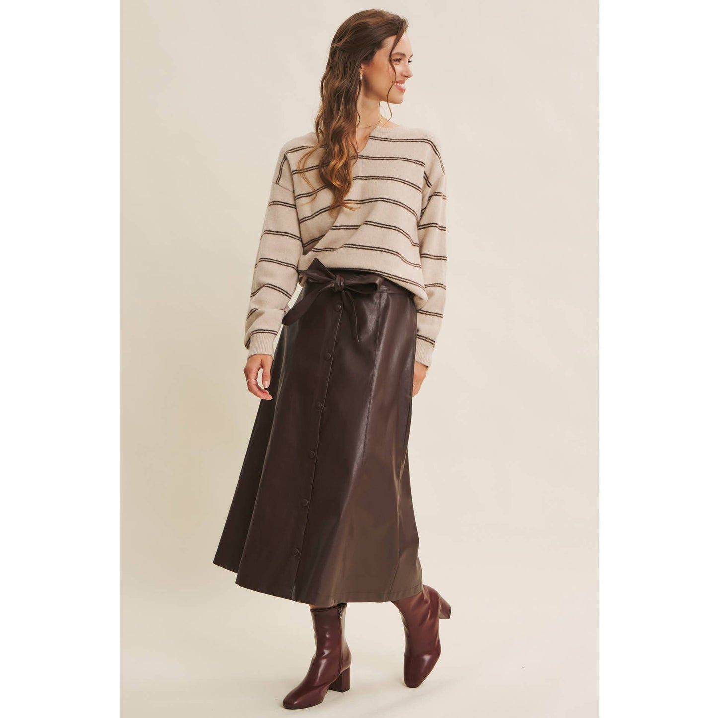 Mocha Striped Sweater