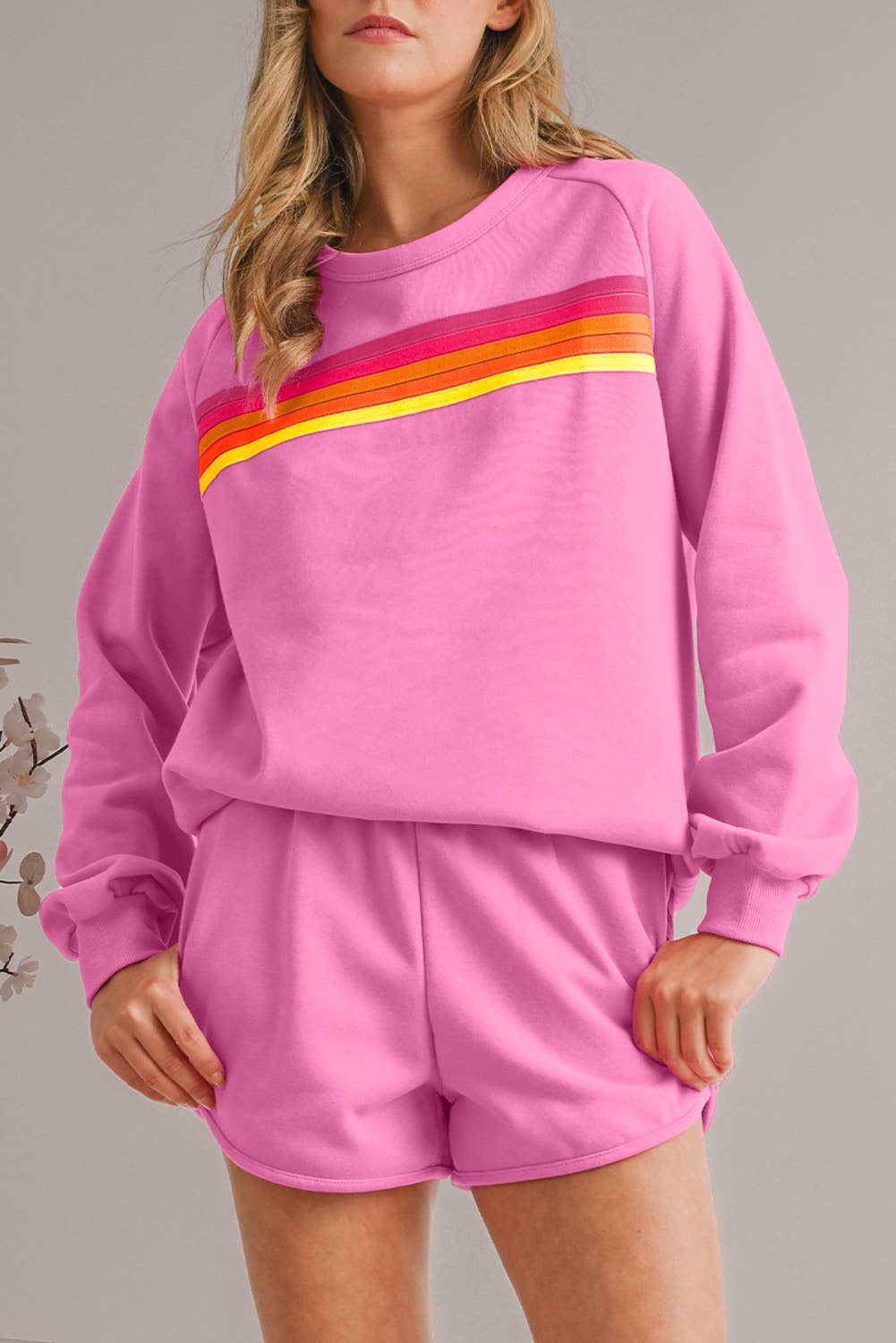 Pink Stripe Lounge Set