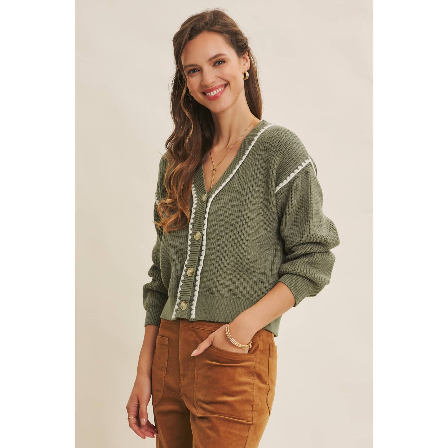 Matcha Stitch Cardigan