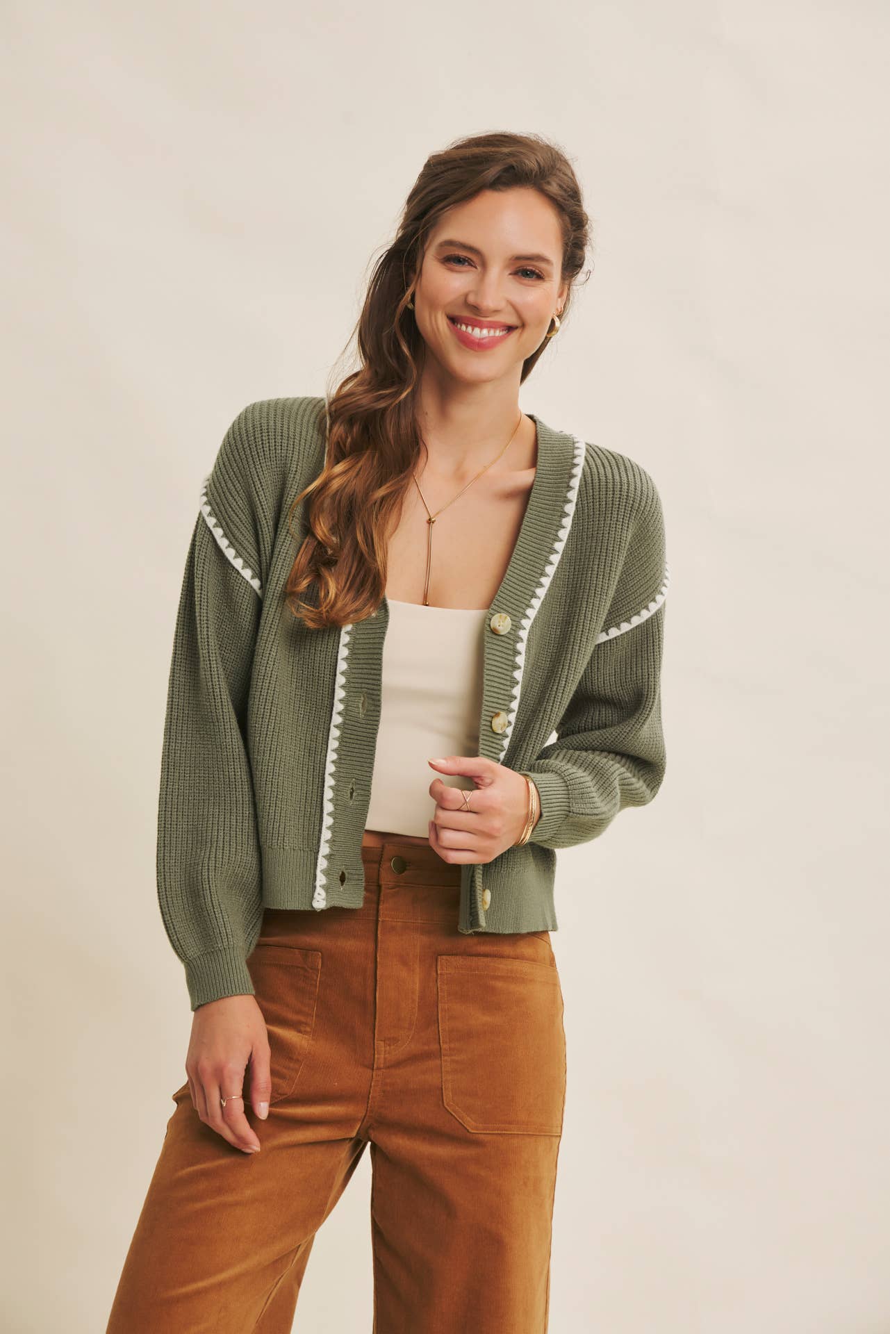 Matcha Stitch Cardigan