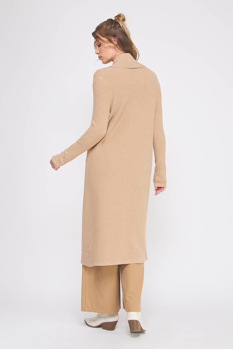 Camel Waffle Cardigan