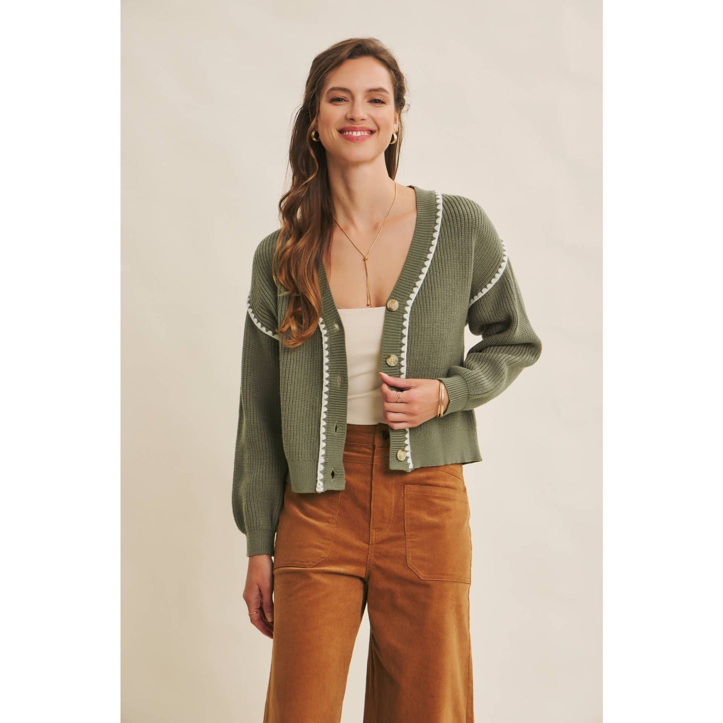 Matcha Stitch Cardigan