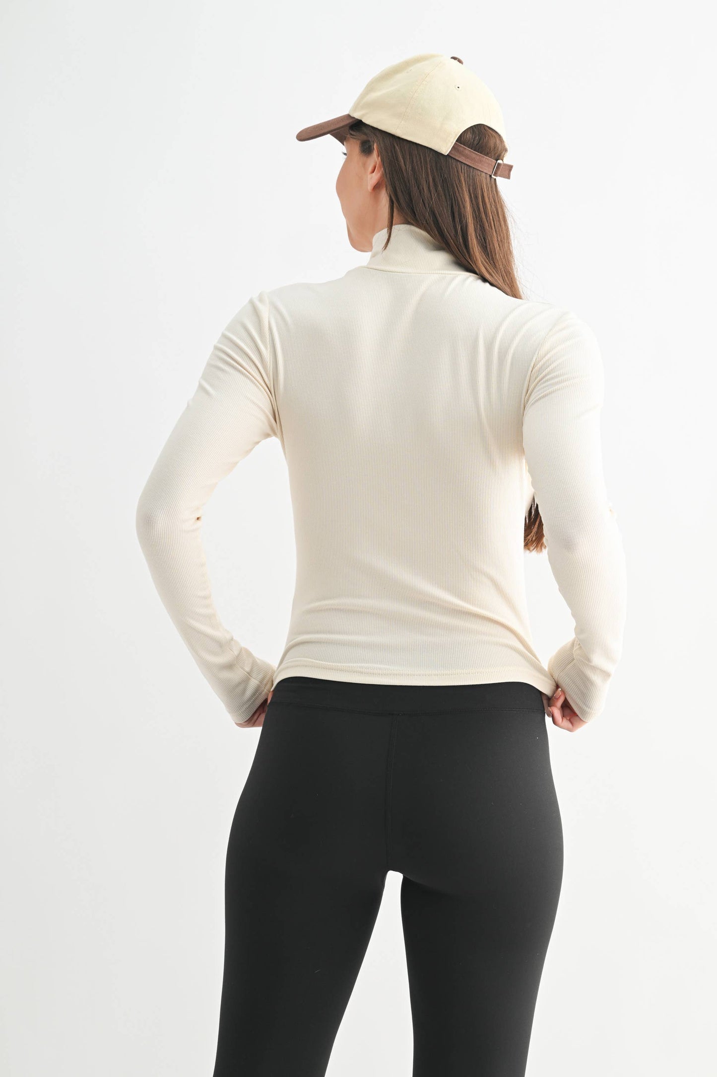 Natural Ribbed Turtleneck