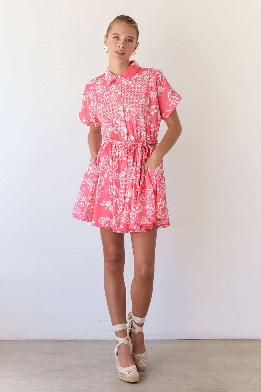 Pink Linen Dress